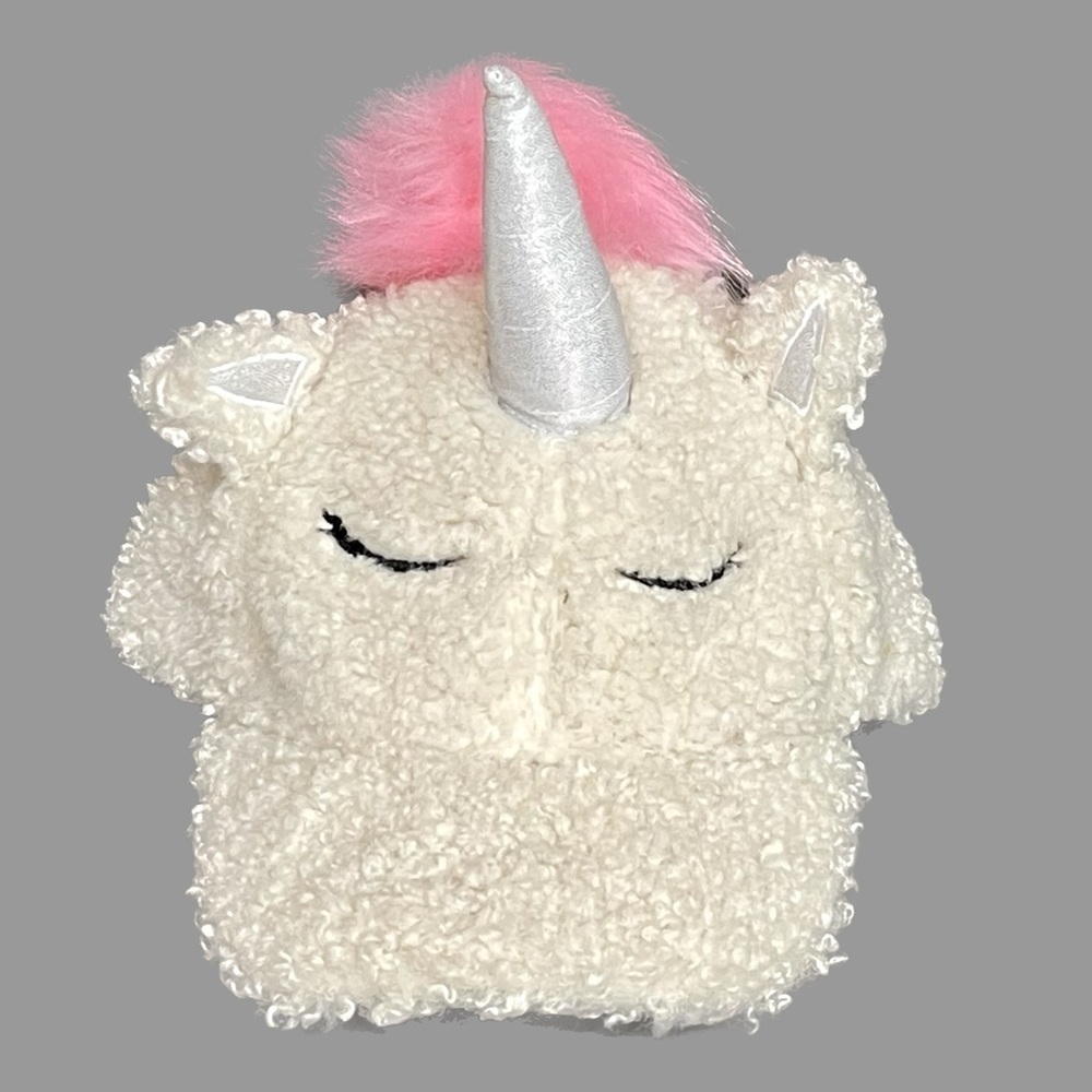 Sleepy Magical Unicorn Velcro Back Sherpa Baseball Cap OSFM